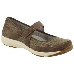 NWOT -Dansko Suede Knit Mary Jane Strap Comfort Sneakers